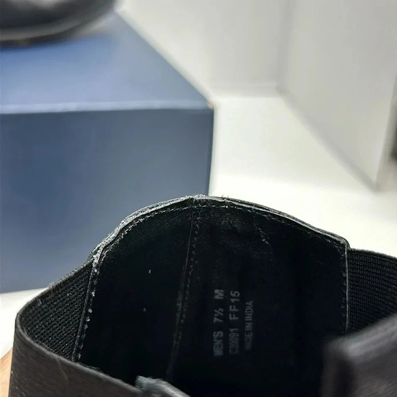 Cole Haan Giraldo Medallion Ankle Chelsea Leather Boots Boot Shoe Black Mens 7.5 - Picture 7 of 10